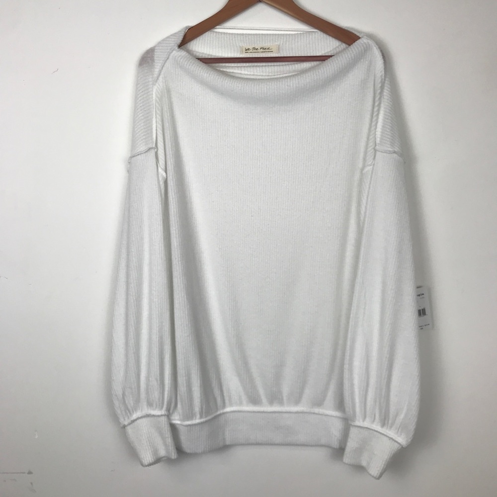 Free People Main Squeeze Hacci Top in Ivory - Picture 5 of 8